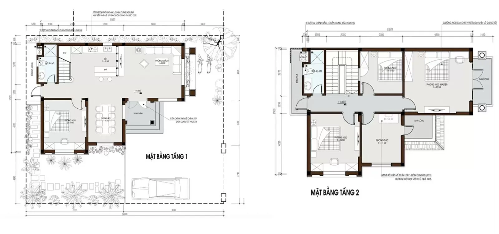 Các mẫu thiết kế nhà đẹp 2 tầng mái nhật & Full bản vẽ chi tiết