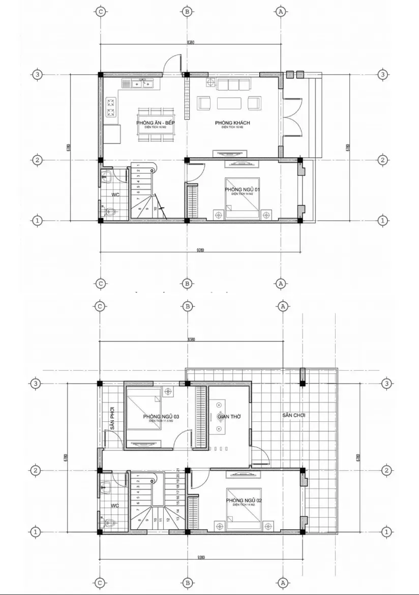 Các mẫu thiết kế nhà đẹp 2 tầng mái nhật & Full bản vẽ chi tiết