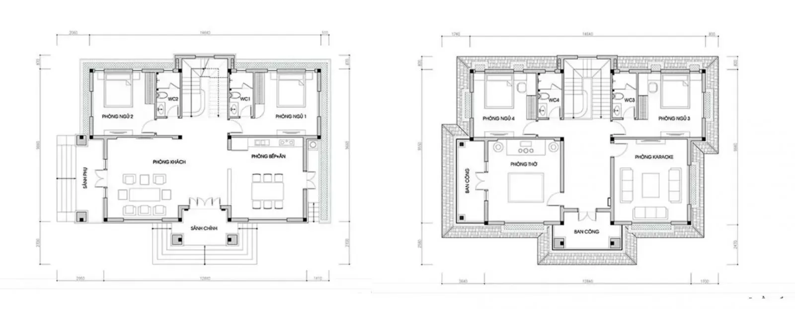 Các mẫu thiết kế nhà đẹp 2 tầng mái nhật & Full bản vẽ chi tiết