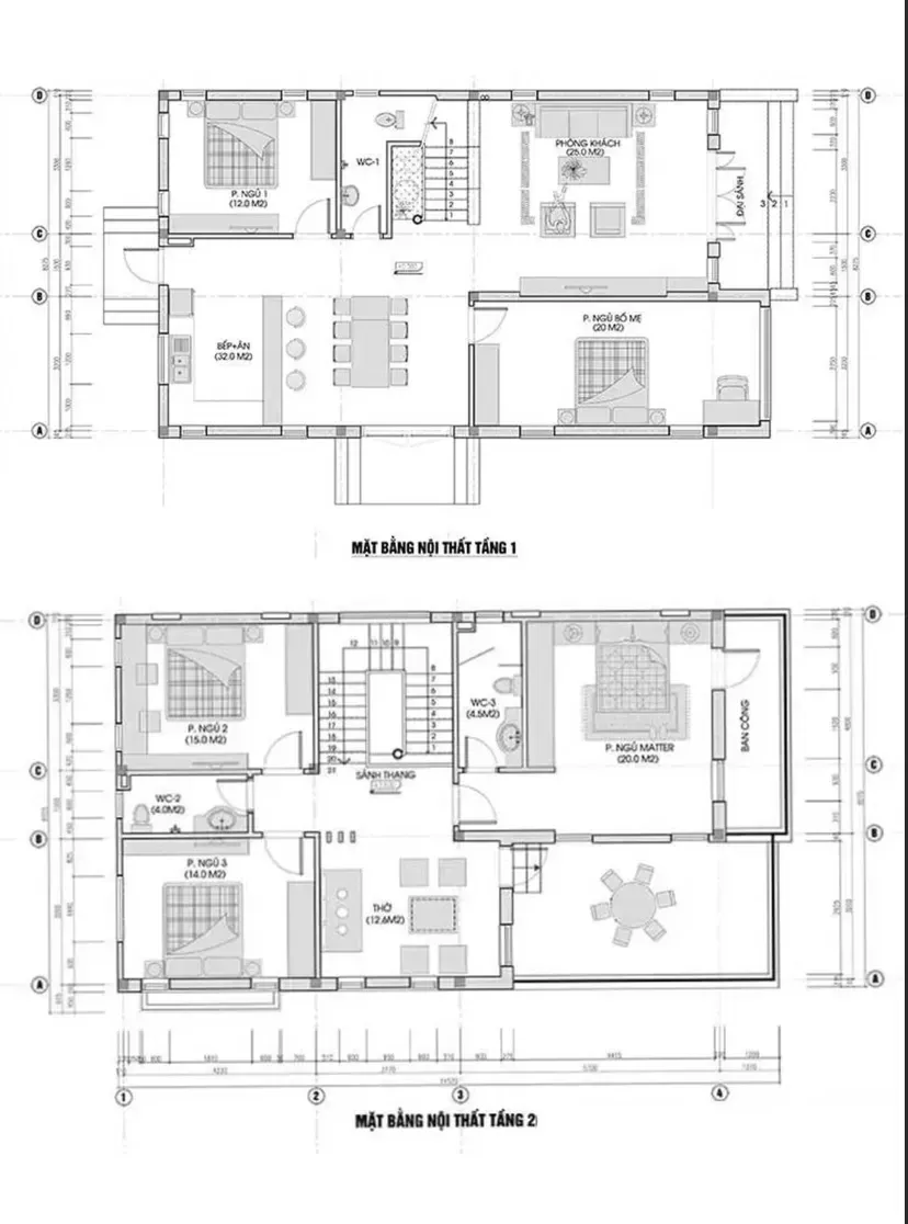 Các mẫu thiết kế nhà đẹp 2 tầng mái nhật & Full bản vẽ chi tiết