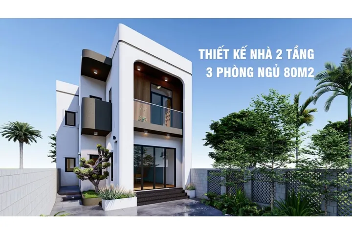 Cách để thiết kế nhà 2 tầng 3 phòng ngủ 80m2 rộng và thoáng hơn