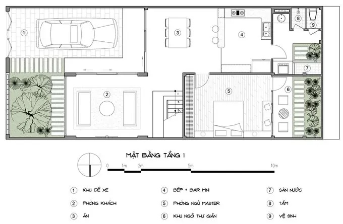 Cách lên ý tưởng cho bản vẽ thiết kế nhà 8x20m thực tế