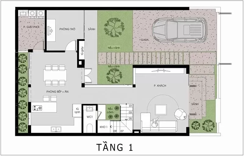 Cách lên ý tưởng cho bản vẽ thiết kế nhà 8x20m thực tế