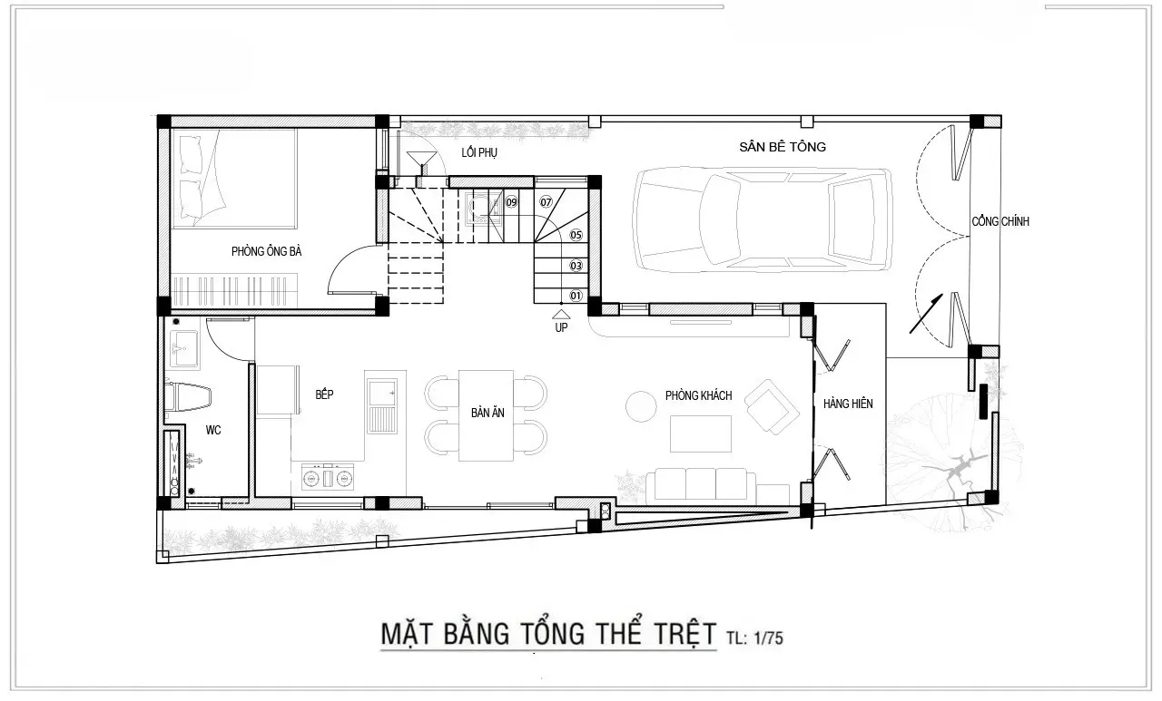 Cách lên ý tưởng cho bản vẽ thiết kế nhà 8x20m thực tế