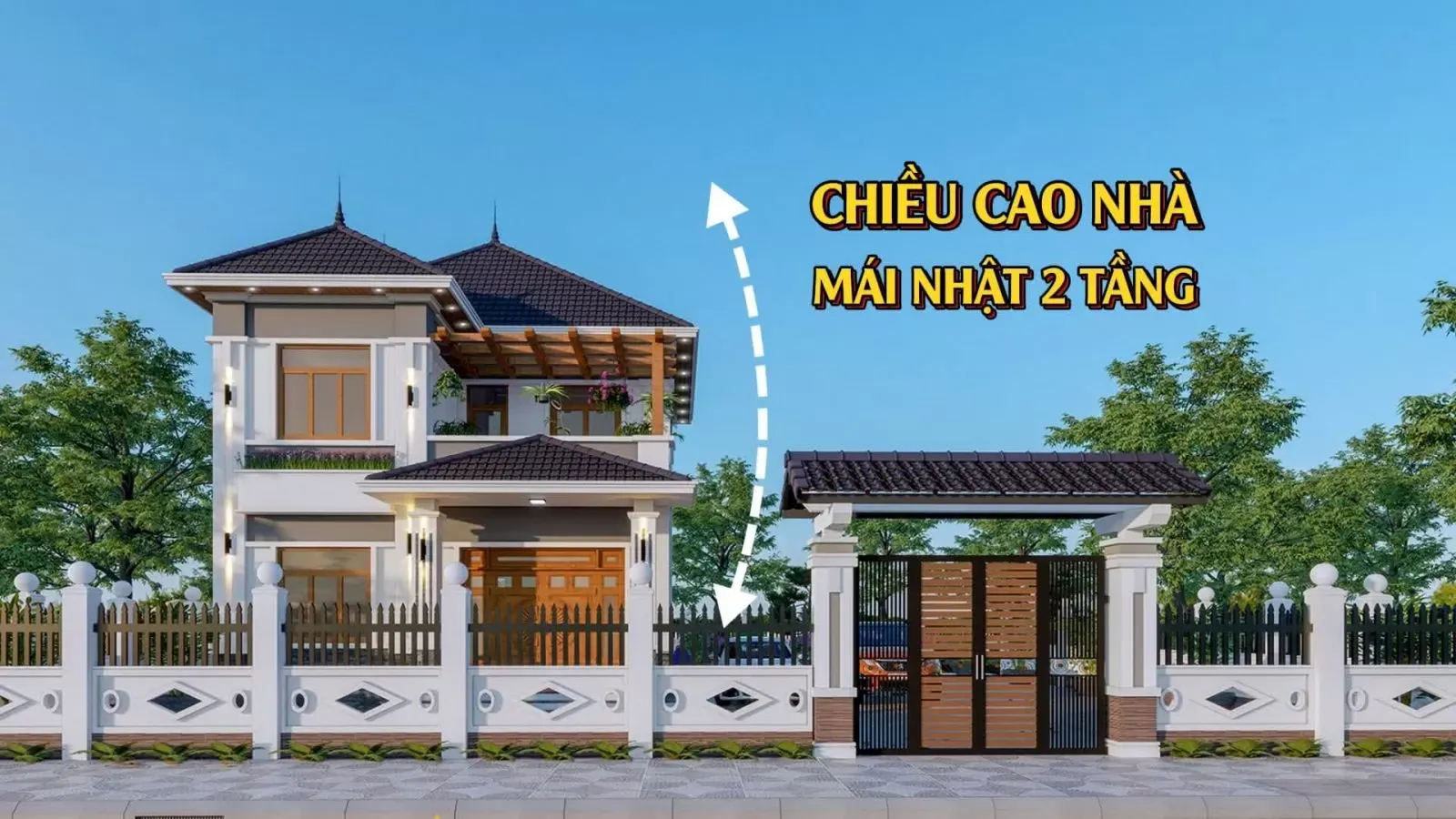 Cách tính chiều cao nhà mái nhật 2 tầng sao cho hợp lý