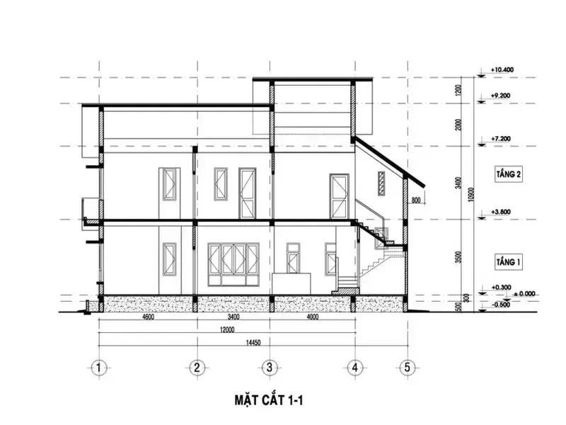 Cách tính chiều cao nhà mái nhật 2 tầng sao cho hợp lý