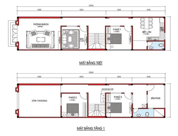 Chi phí xây nhà phố 2 tầng 5x15m trọn gói bao tiền?