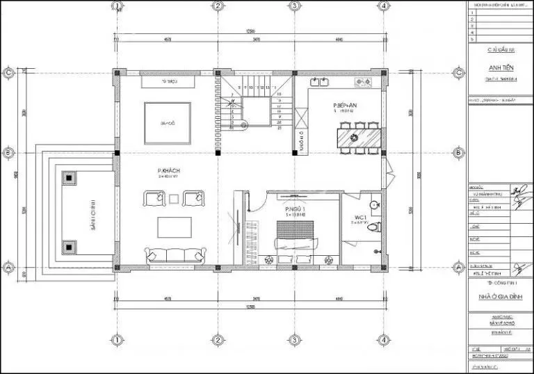 Chi tiết mặt bằng nhà 2 tầng mái nhật công năng vượt trội