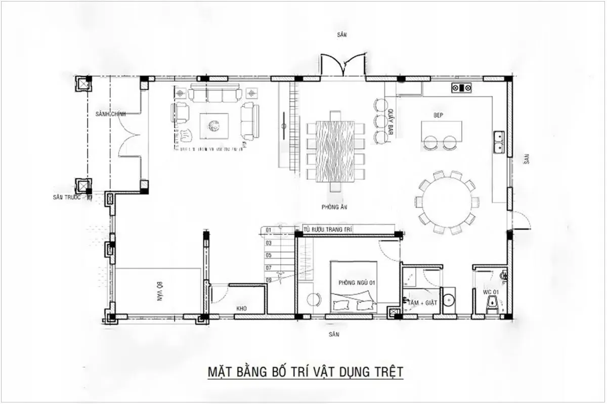 Chi tiết mặt bằng nhà 2 tầng mái nhật công năng vượt trội