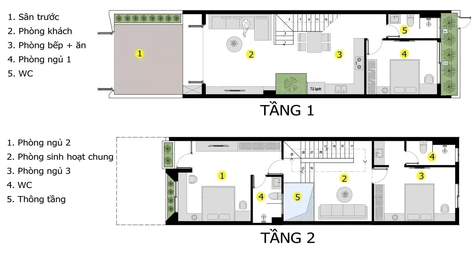 Chia sẻ 25 bản vẽ thiết kế nhà 2 tầng 9x10m đẹp được yêu thích nhất