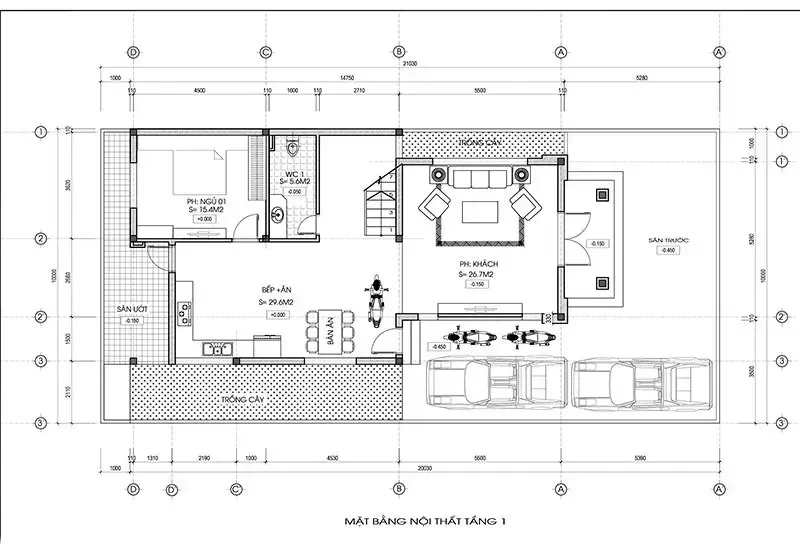 Chia sẻ các mẫu mặt bằng biệt thự sân vườn full bản vẽ