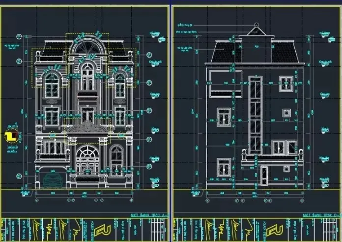 Chia sẻ file cad biệt thự hiện đại chi tiết cho từng loại hình nhà