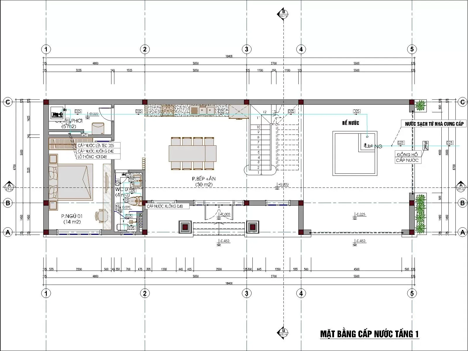 Chia sẻ toàn bộ bản vẽ nhà 2 tầng (mặt cắt, kết cấu, cad 2D, 3D)