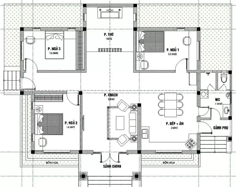 Chia sẻ top 20 mẫu nhà mái thái ngang 8m full bản vẽ