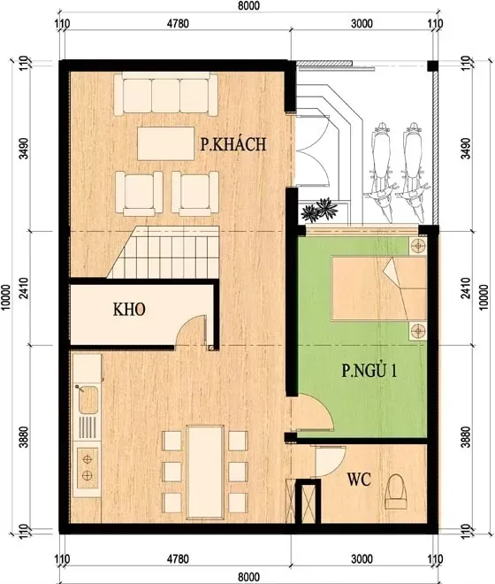 Chia sẻ top 20 mẫu và bản vẽ thiết kế nhà 2 tầng 8x11m đẹp nhất