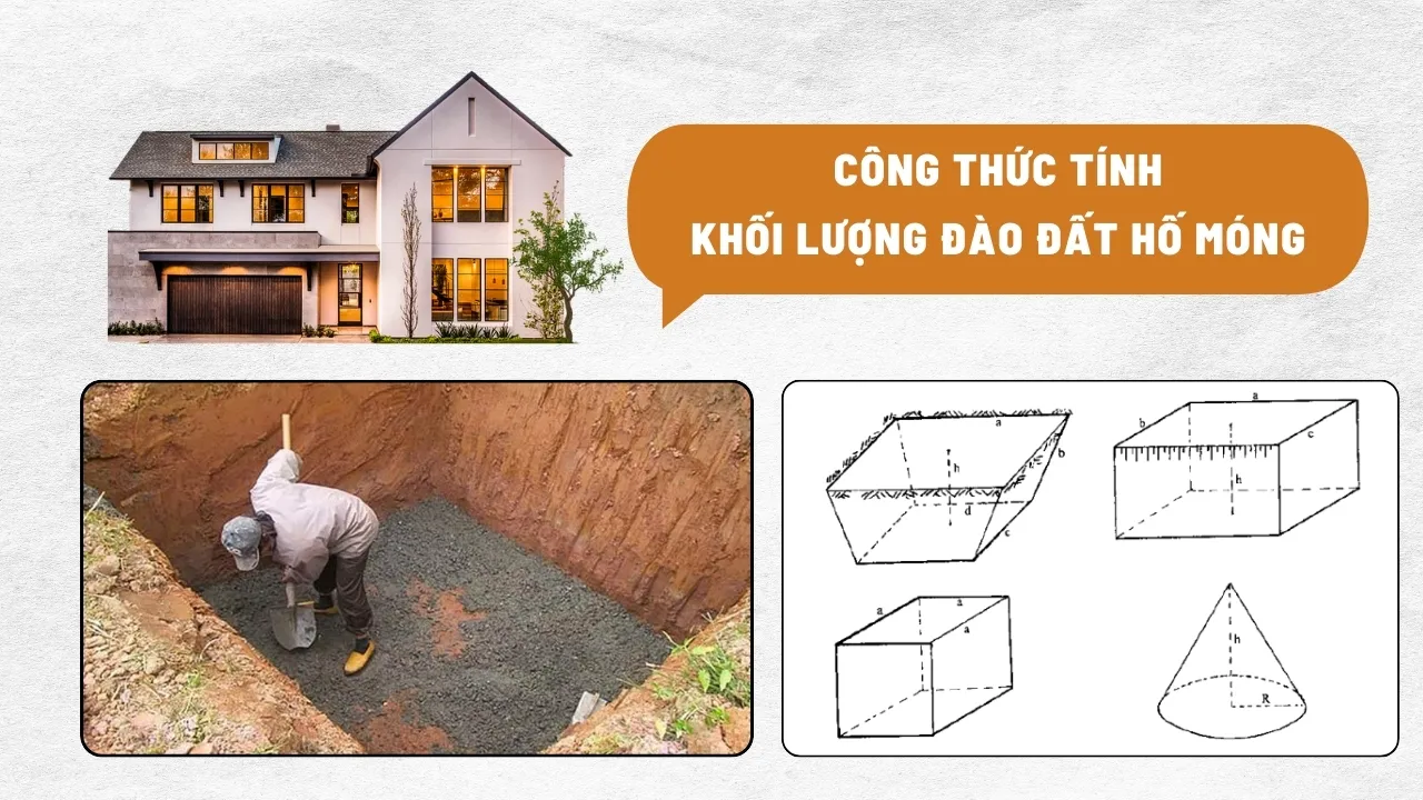 Công thức tính khối lượng đào đất hố móng chuẩn nhất