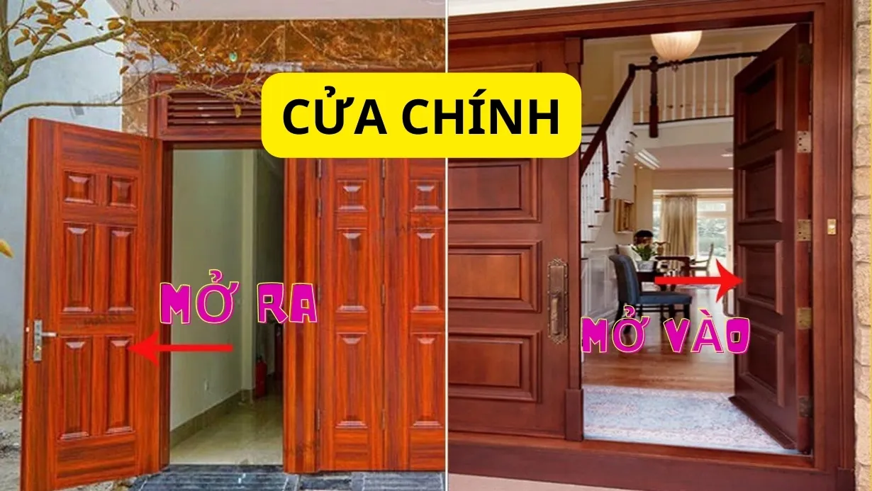 Cửa chính nên mở ra hay mở vào theo phong thủy