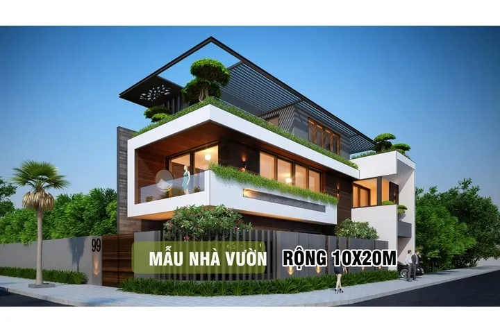 Đã mắt với 15 mẫu thiết kế nhà vườn 10x20m ai nhìn cũng mê