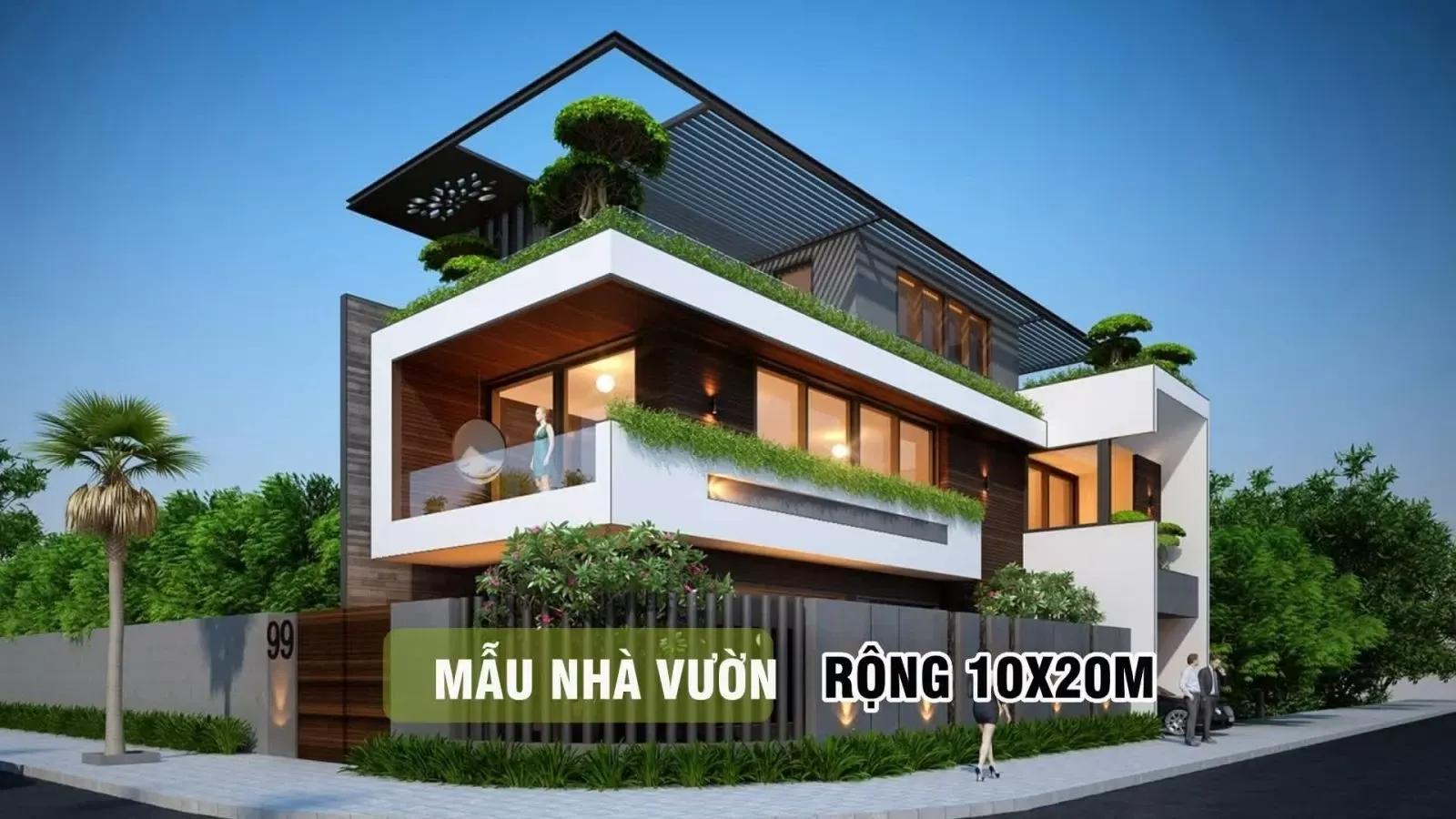 Đã mắt với 15 mẫu thiết kế nhà vườn 10x20m ai nhìn cũng mê