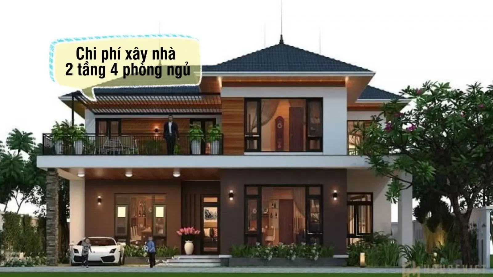 Dự toán chi phí xây nhà 2 tầng 4 phòng ngủ chi tiết nhất