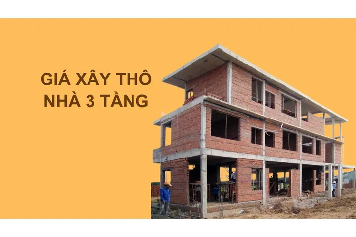 Giá xây thô nhà 3 tầng mới nhất 2024