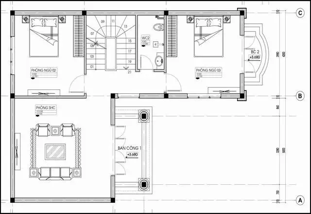 Gợi ý 15 mẫu thiết kế nhà 80m2 3 phòng ngủ đa công năng tiện ích