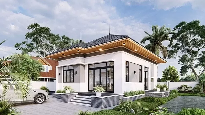 Khám phá các mẫu nhà vuông 1 tầng 100m2 có kiến trúc ấn tượng