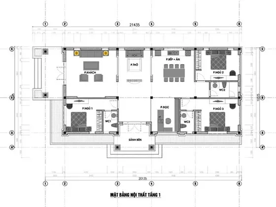 Kinh nghiệm xây dựng mẫu nhà vuông 1 tầng 80m2 (kèm bản vẽ mặt bằng)