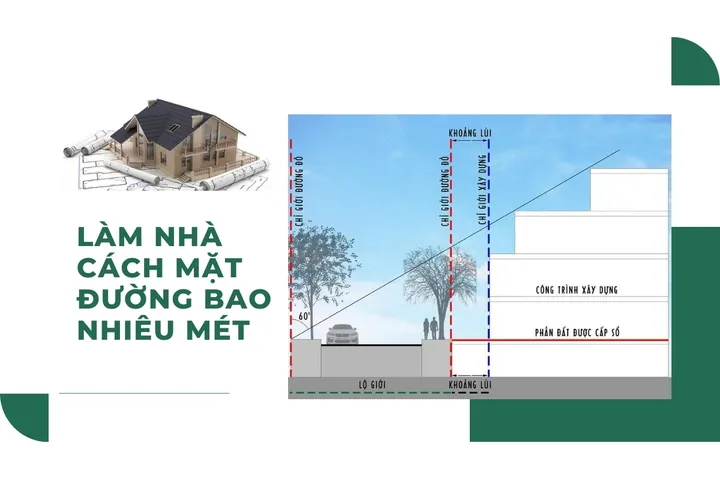 Làm nhà cách mặt đường bao nhiêu mét?