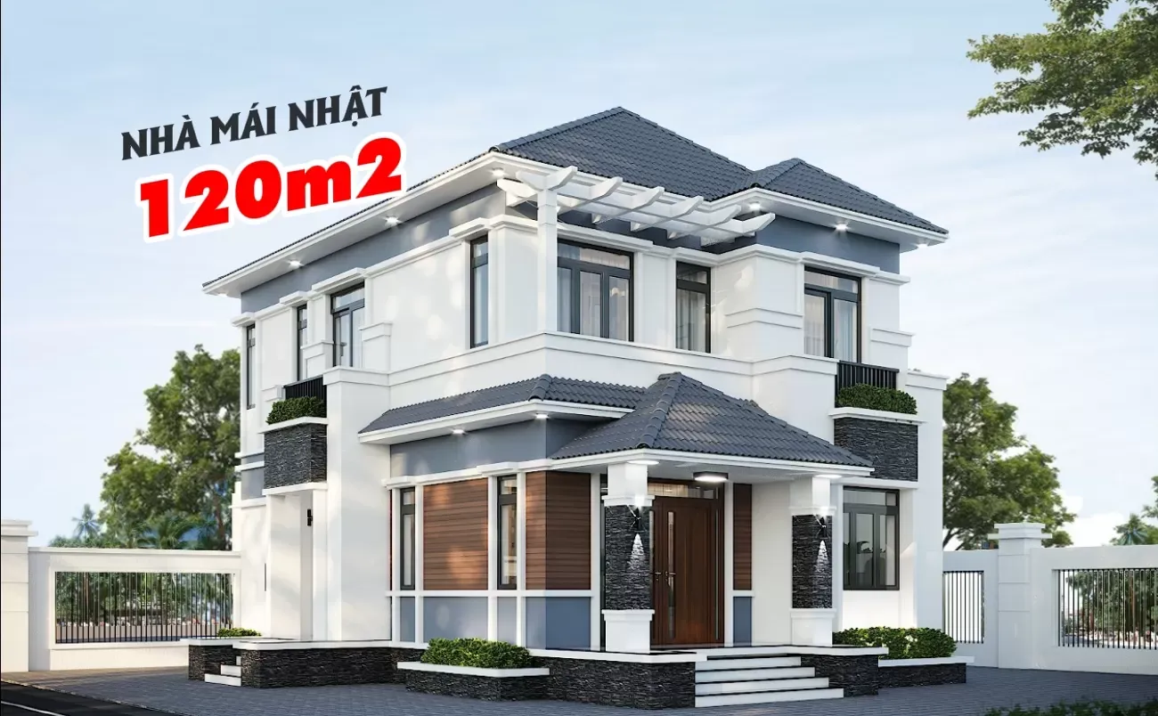 Mẫu nhà mái nhật 120m2 đẹp, tiện nghi ai cũng muốn sở hữu