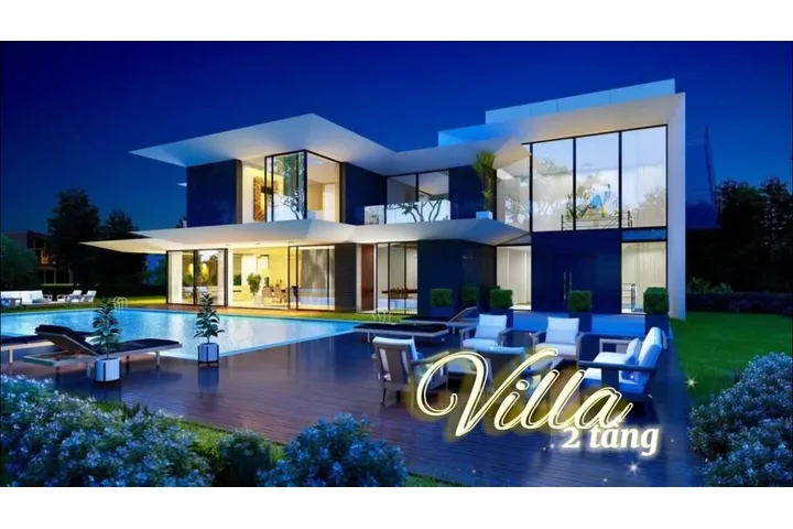 Mẫu villa 2 tầng hiện đại sang trọng dẫn đầu xu hướng 2024