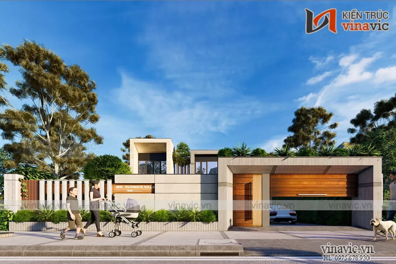 Mẫu villa 2 tầng hiện đại sang trọng dẫn đầu xu hướng 2024