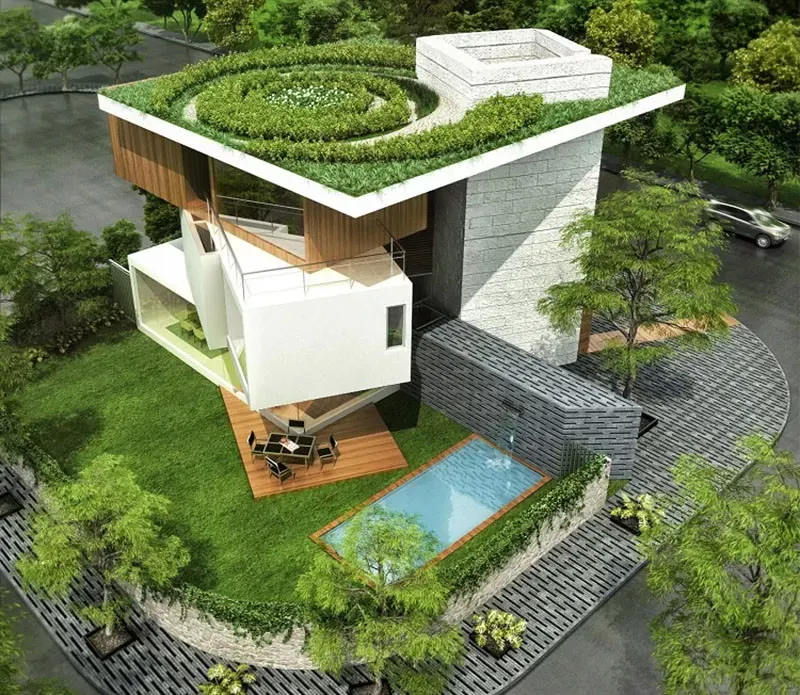 Mẫu villa 2 tầng hiện đại sang trọng dẫn đầu xu hướng 2024