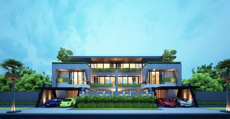 Mẫu villa 2 tầng hiện đại sang trọng dẫn đầu xu hướng 2024