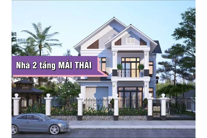 [Mới 2024] Các mẫu nhà 2 tầng mái thái đẹp hiện đại nhất