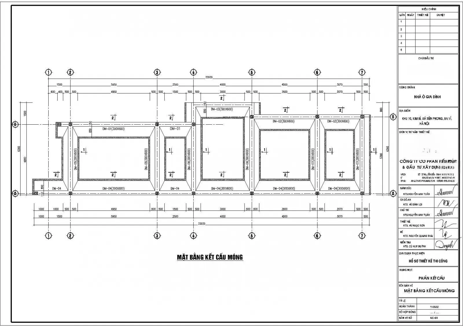 Móng băng 2 phương là gì? Cấu tạo, phân loại & quy trình thi công