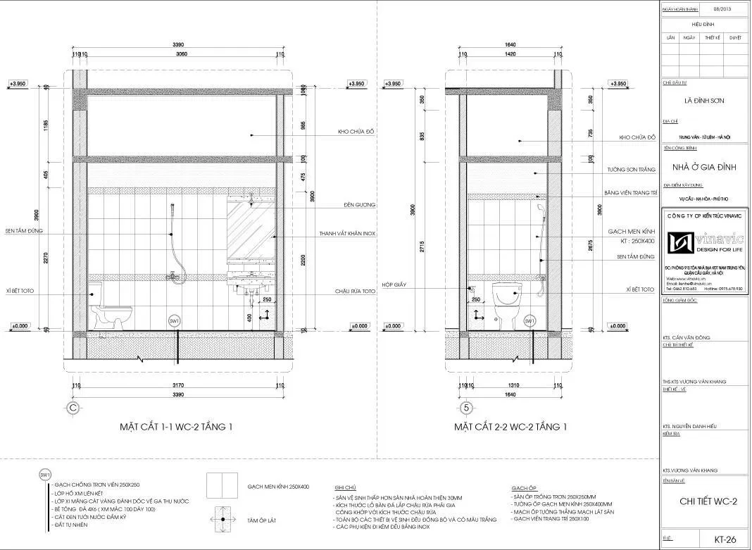 Một số bản vẽ hồ sơ thiết kế kỹ thuật thi công công trình kiến trúc