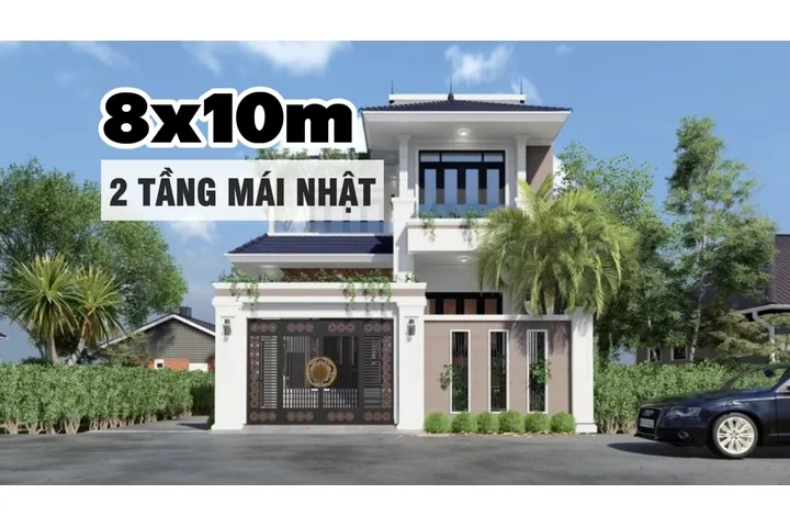 Nhà 2 tầng mái nhật 8×10 mà rộng như biệt thự ai chả mê