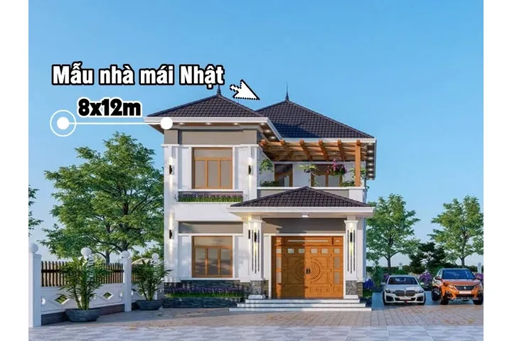 Những mẫu 8x12m nhà mái nhật 2 tầng hiện đại đầy đủ tiện nghi