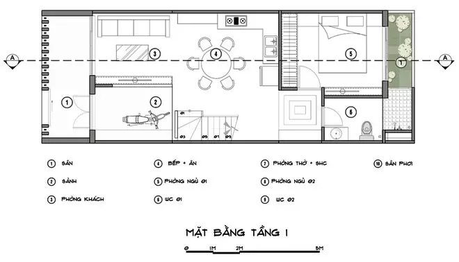 Những mẫu nhà 2 tầng có phòng thờ tầng 1 đẹp chuẩn phong thủy