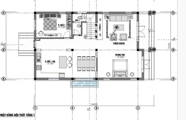 Những mẫu nhà 2 tầng có phòng thờ tầng 1 đẹp chuẩn phong thủy