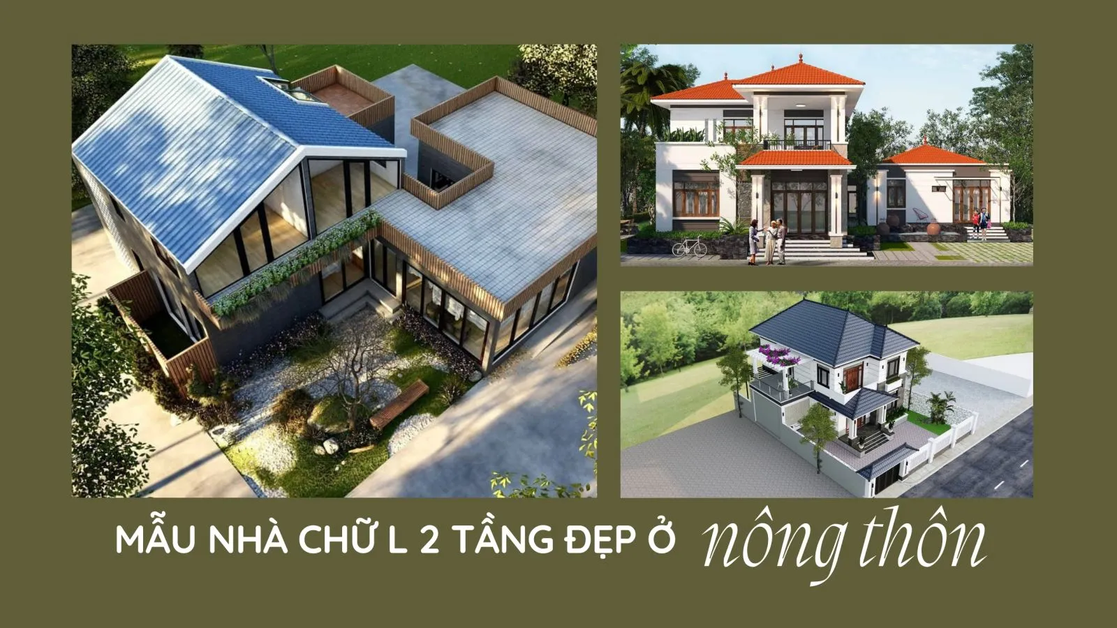 Những mẫu nhà chữ l 2 tầng đẹp ở nông thôn không thể rời mắt