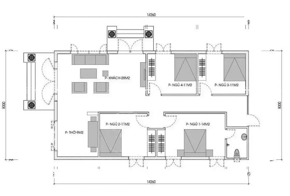 Những mẫu nhà mái nhật 4 phòng ngủ đẹp mắt, tiết kiệm chi phí