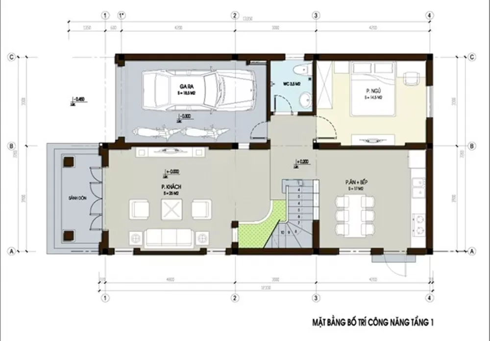 Tổng hợp các bản vẽ nhà 2 tầng 8x12m được sử dụng nhiều nhất