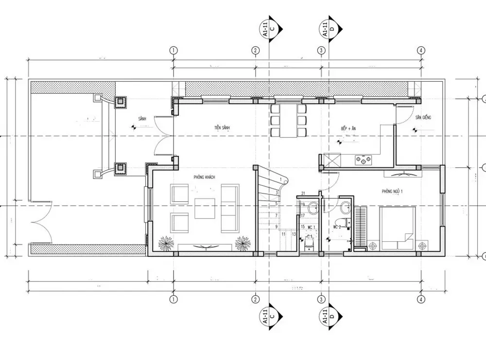 Tổng hợp các bản vẽ nhà 2 tầng 8x12m được sử dụng nhiều nhất