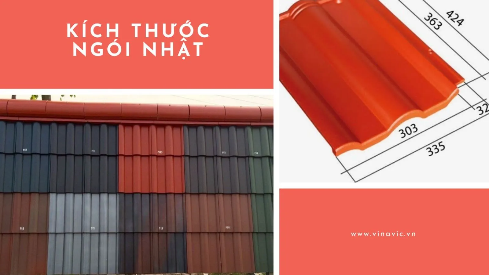 Tổng hợp các kích thước ngói nhật đầy đủ nhất năm 2024