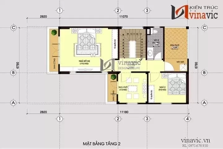 Tổng hợp các mẫu nhà 2 tầng chữ L 100m2 ấn tượng tiện nghi nhất