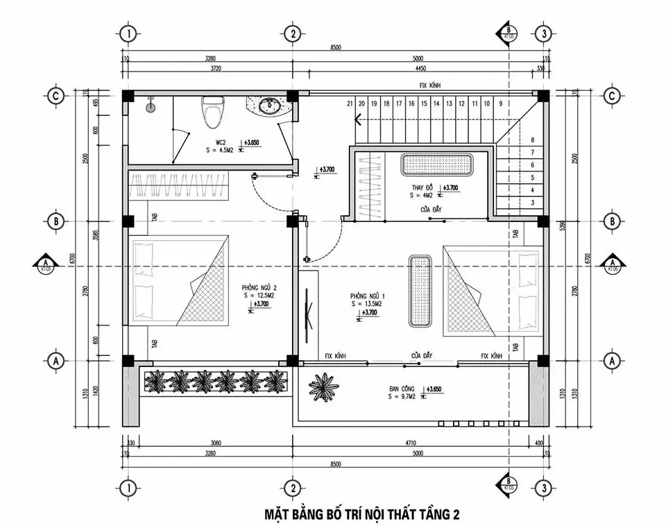 [Tổng hợp] các mẫu nhà 2 tầng mặt tiền 9m hiện đại đẹp nhất 2024