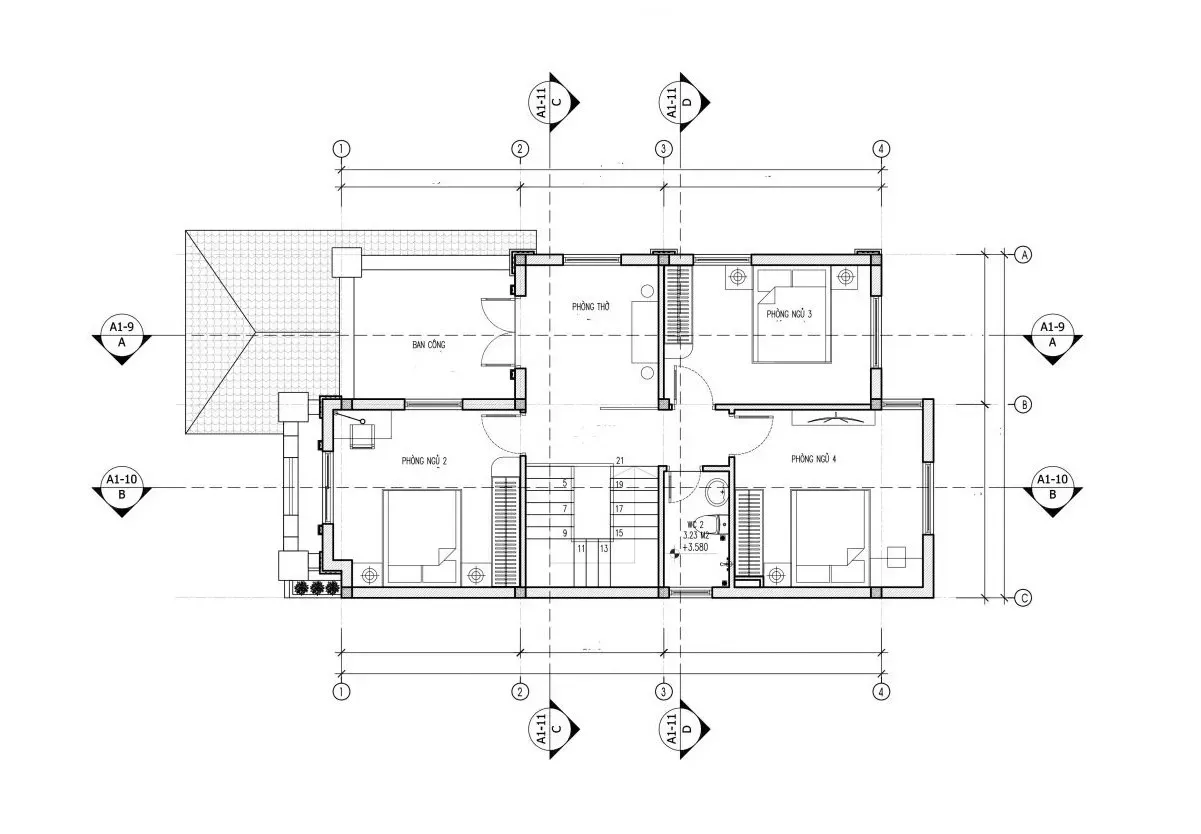 Tổng hợp các mẫu nhà 8×12 2 tầng siêu đẹp kèm bản vẽ mặt bằng