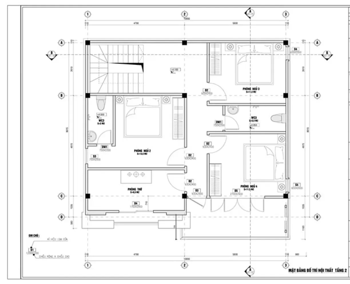 Tổng hợp các mẫu nhà 8×12 2 tầng siêu đẹp kèm bản vẽ mặt bằng